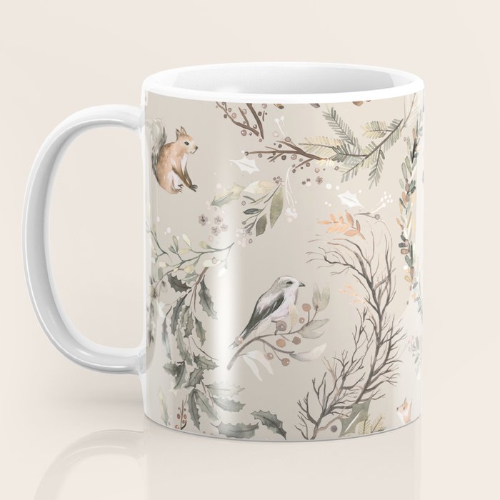 Harvest 2025 Woodland Toile Winter Autumn Animals Forest  Coffee Mug Gallery Image 3