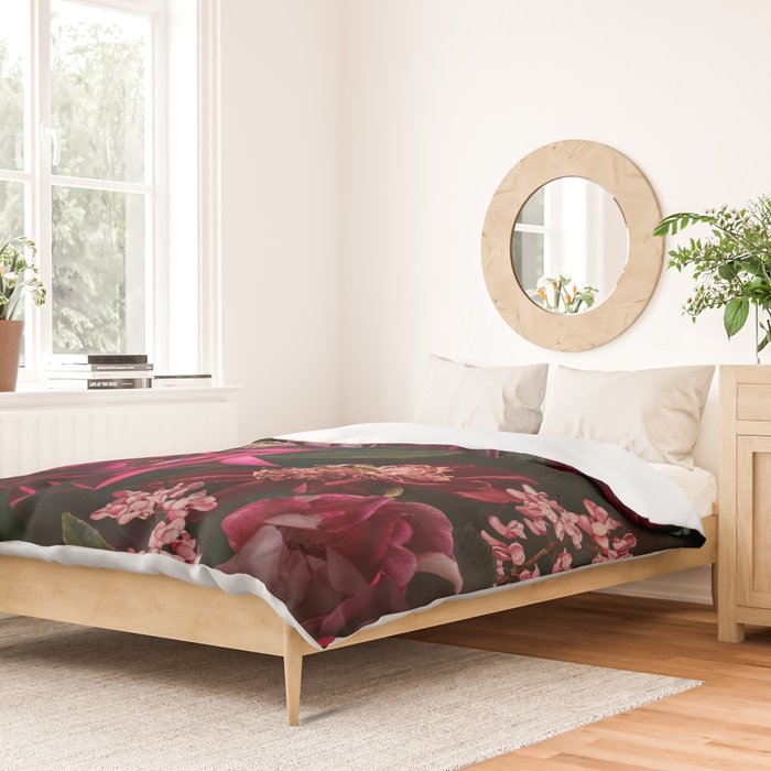 Vintage & Shabby Chic - Night Botanical Flower Roses Garden Duvet Cover Gallery Image 2