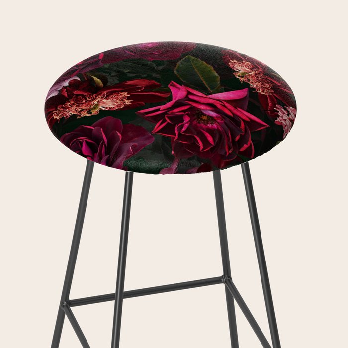 Vintage & Shabby Chic - Night Botanical Flower Roses Garden Stool Gallery Image 2
