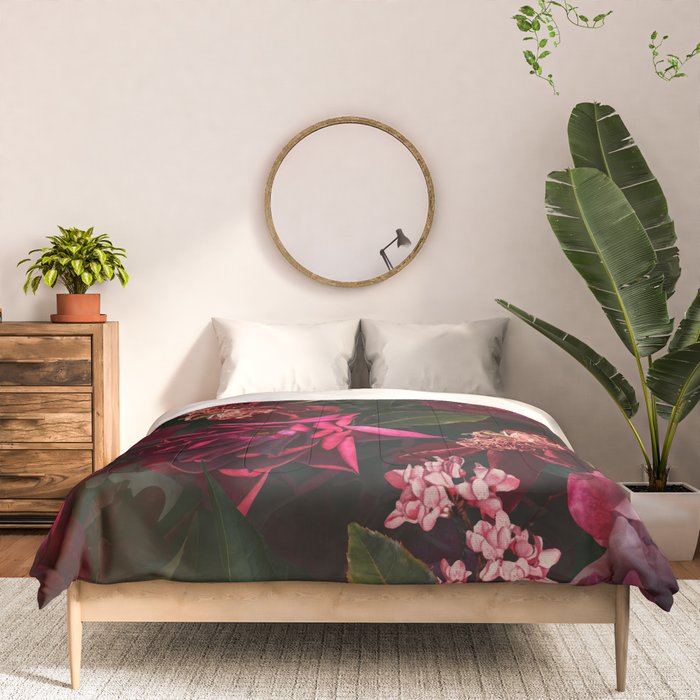 Vintage & Shabby Chic - Night Botanical Flower Roses Garden Comforter Gallery Image 3