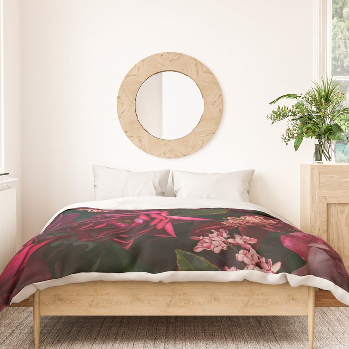 Vintage & Shabby Chic - Night Botanical Flower Roses Garden Duvet Cover Gallery Image 3