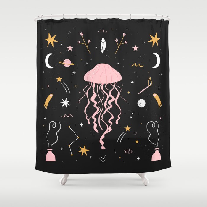 Magic Jellyfish Shower Curtain Gallery Image 1