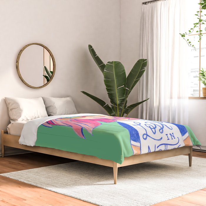 Lost in Nature Girl Portrait Comforter Gallery Image 2