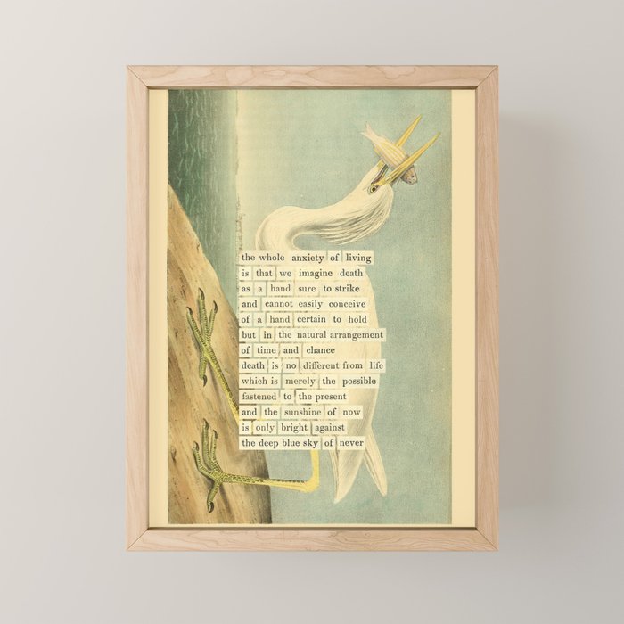 Great White Heron Divination from # An Almanac of Birds # Divinations for Uncertain Days Mini Art Print Gallery Image 1