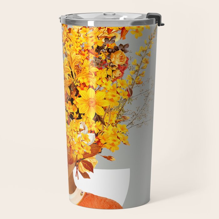 I Saw You Flower in the reflection of my Soul Travel Mug Gallery Image 2