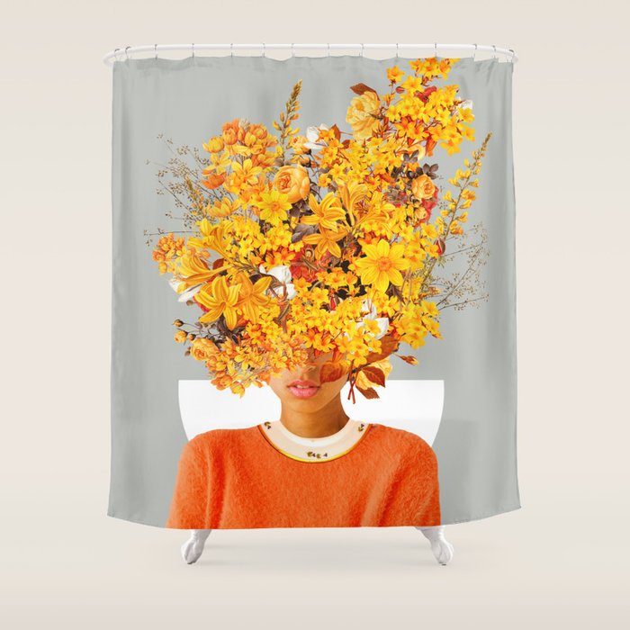 I Saw You Flower in the reflection of my Soul Shower Curtain Gallery Image 1