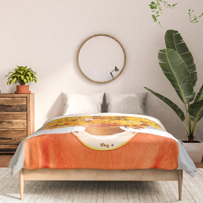 I Saw You Flower in the reflection of my Soul Comforter Gallery Image 3