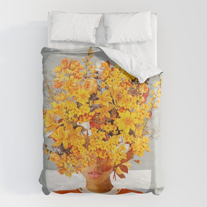 I Saw You Flower in the reflection of my Soul Duvet Cover Gallery Image 1