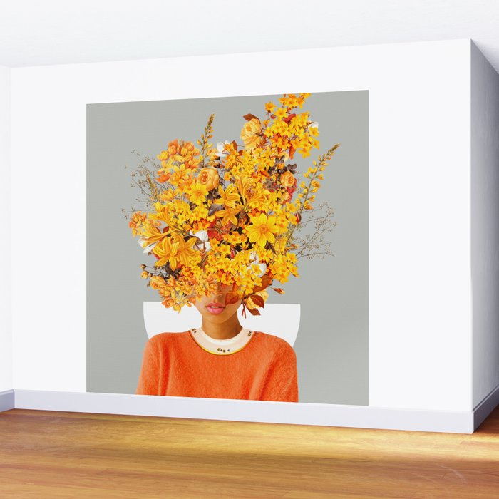 I Saw You Flower in the reflection of my Soul Wall Mural Gallery Image 2