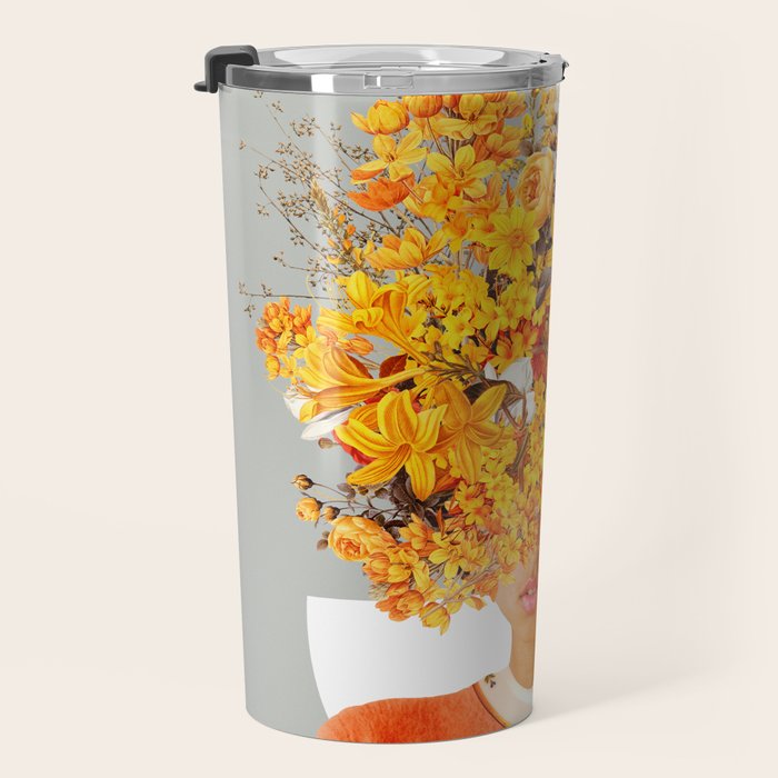 I Saw You Flower in the reflection of my Soul Travel Mug Gallery Image 3
