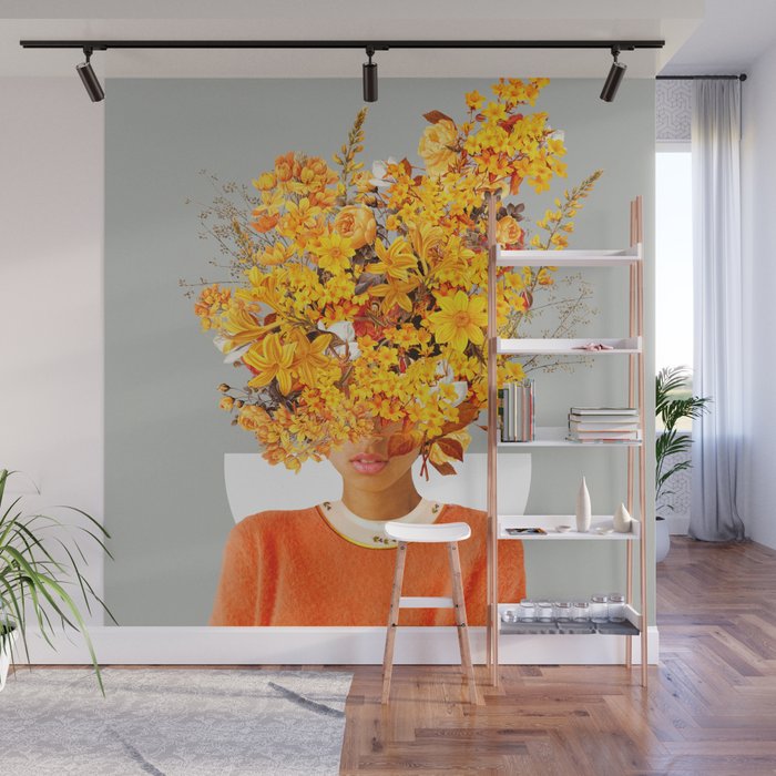 I Saw You Flower in the reflection of my Soul Wall Mural Gallery Image 1