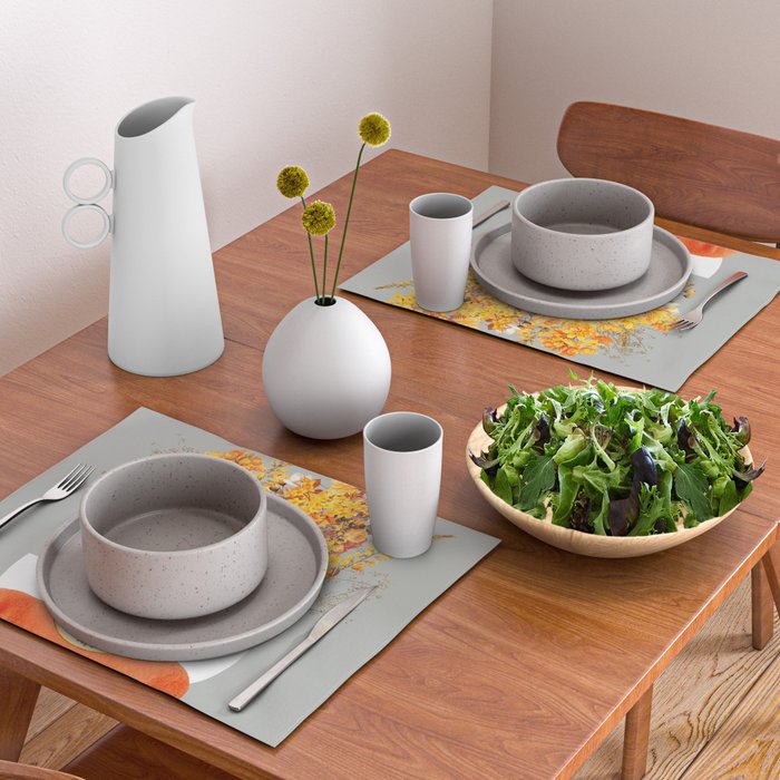 I Saw You Flower in the reflection of my Soul Placemat Gallery Image 2