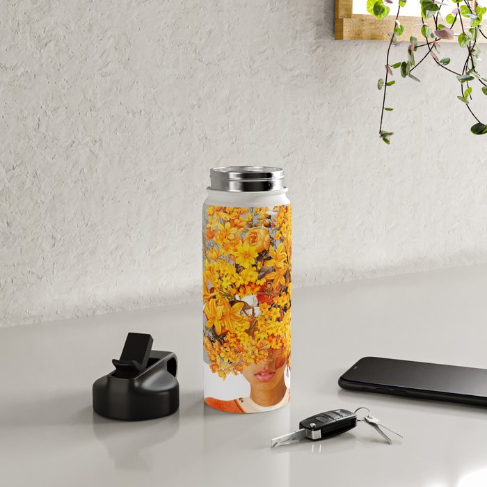 I Saw You Flower in the reflection of my Soul Water Bottle Gallery Image 5
