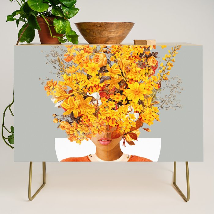 I Saw You Flower in the reflection of my Soul Credenza Gallery Image 1
