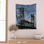Portland Steel Bridge Wall Tapestry Gallery Image 2