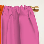 Palm Springs Retro Abstract Pattern in Bright Pink and Orange Red Window Curtain Gallery Image 2