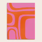 Palm Springs Retro Abstract Pattern in Bright Pink and Orange Red Notebook Gallery Image 4