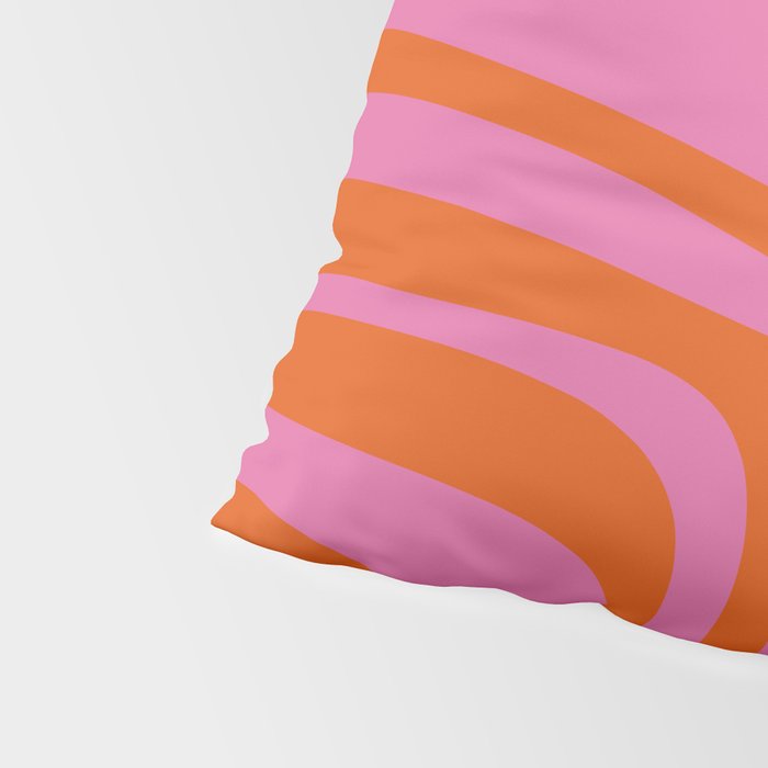 Palm Springs Retro Abstract Pattern in Bright Pink and Orange Red Pillow Sham Gallery Image 4