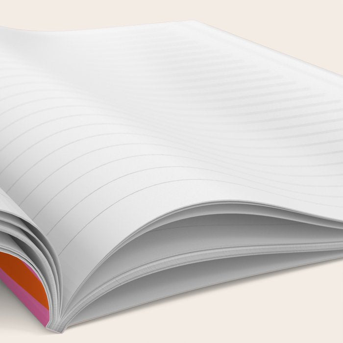 Palm Springs Retro Abstract Pattern in Bright Pink and Orange Red Notebook Gallery Image 2