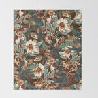 Vintage Night Garden Throw Blanket Gallery Image 2