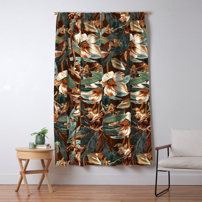 Vintage Night Garden Window Curtain Gallery Image 5