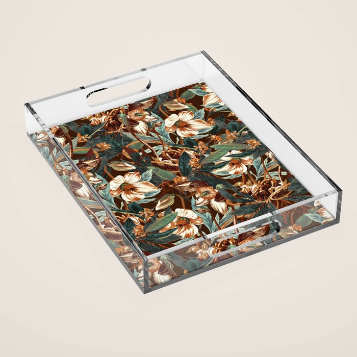 Vintage Night Garden Acrylic Tray Gallery Image 1