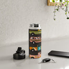 Retro Roads - Charcoal Water Bottle Gallery Image 4