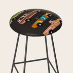 Retro Roads - Charcoal Stool Gallery Image 2