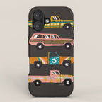 Retro Roads - Charcoal iPhone Case Gallery Image 1