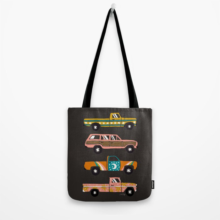 Retro Roads - Charcoal Tote Bag Gallery Image 2