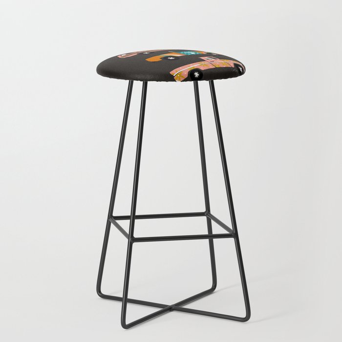 Retro Roads - Charcoal Stool Gallery Image 1