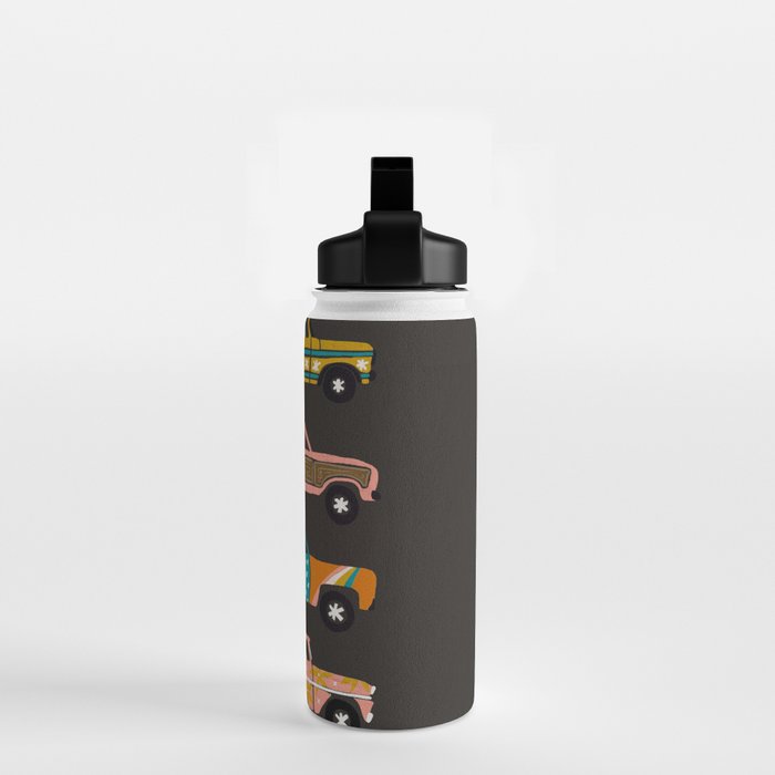 Retro Roads - Charcoal Water Bottle Gallery Image 2