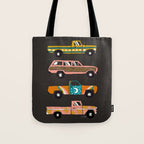 Retro Roads - Charcoal Tote Bag Gallery Image 1