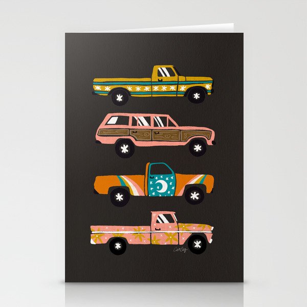 Retro Roads - Charcoal Stationery Card Gallery Image 2