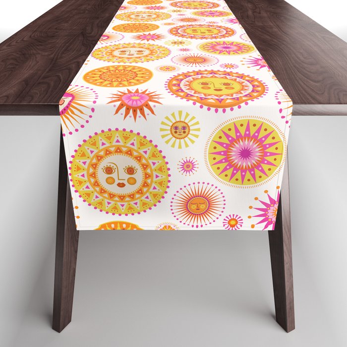 Here Comes the Sun - Pink and Yellow Table Runner Gallery Image 1