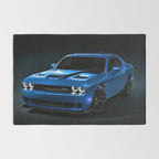 B5 Blue Hellcat Challenger SRT Rug Gallery Image 2