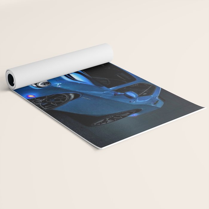 B5 Blue Hellcat Challenger SRT Yoga Mat Gallery Image 2