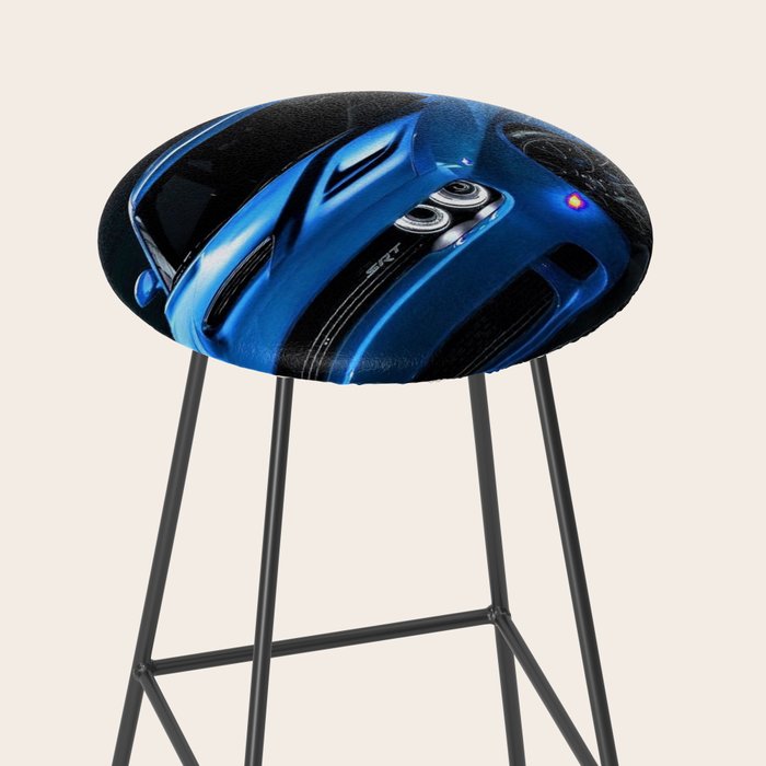B5 Blue Hellcat Challenger SRT Stool Gallery Image 2