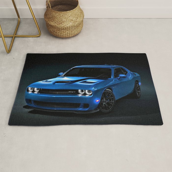 B5 Blue Hellcat Challenger SRT Rug Gallery Image 1