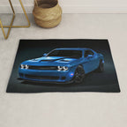 B5 Blue Hellcat Challenger SRT Rug Gallery Image 1