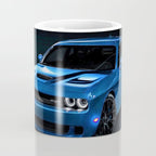B5 Blue Hellcat Challenger SRT Coffee Mug Gallery Image 4