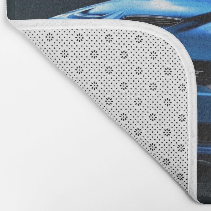 B5 Blue Hellcat Challenger SRT Bath Mat Gallery Image 2