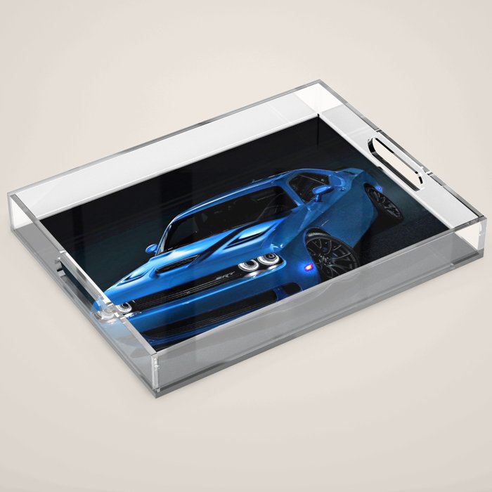 B5 Blue Hellcat Challenger SRT Acrylic Tray Gallery Image 1