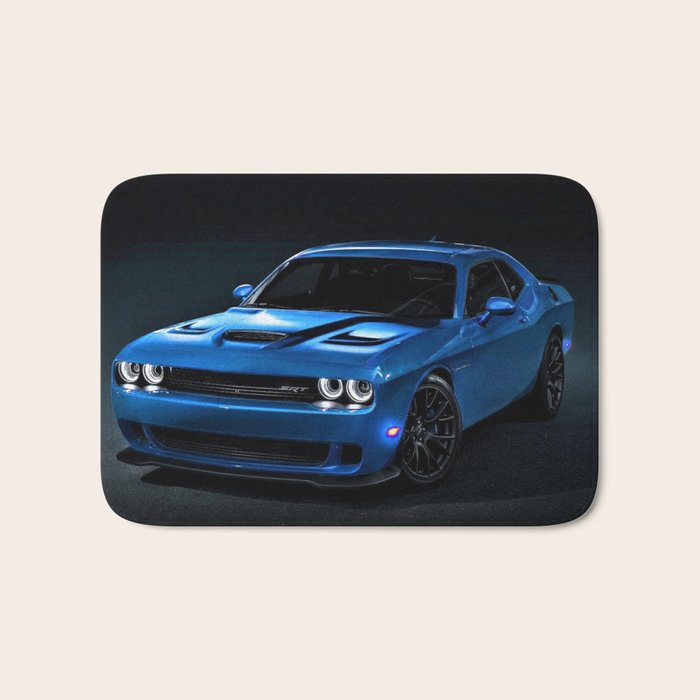 B5 Blue Hellcat Challenger SRT Bath Mat Gallery Image 1