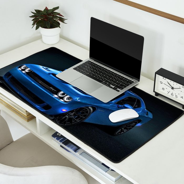 B5 Blue Hellcat Challenger SRT Desk Mat Gallery Image 2