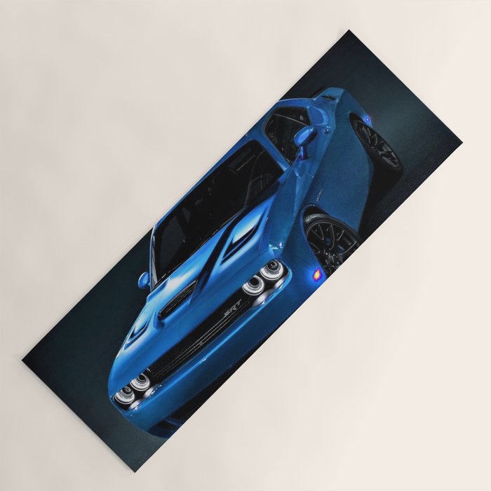 B5 Blue Hellcat Challenger SRT Yoga Mat Gallery Image 1