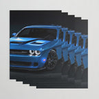 B5 Blue Hellcat Challenger SRT Wrapping Paper Gallery Image 3