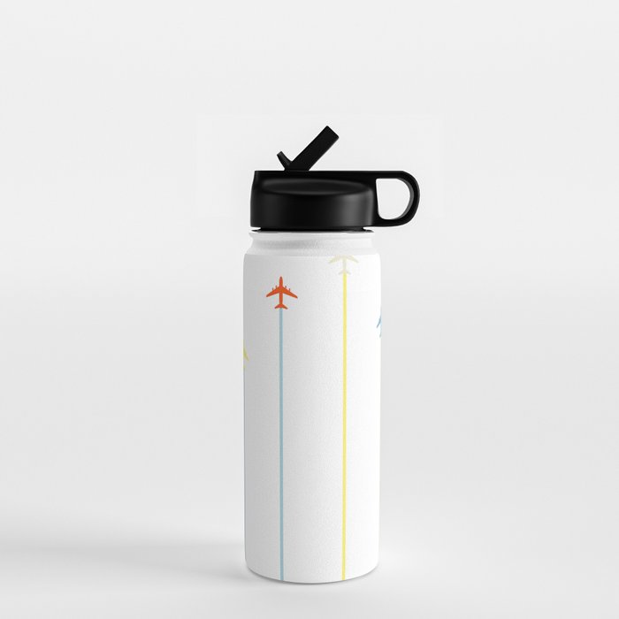 Retro Airplanes Water Bottle Gallery Image 1