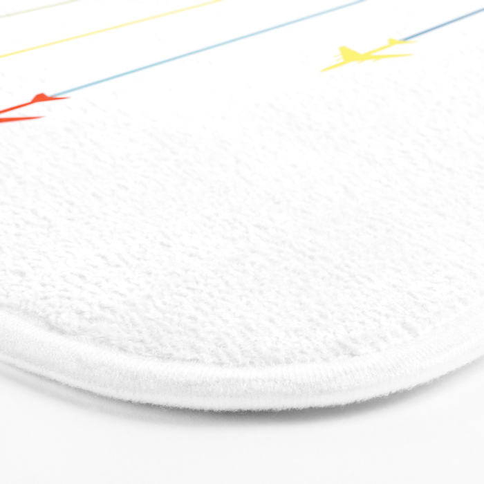 Retro Airplanes Bath Mat Gallery Image 3