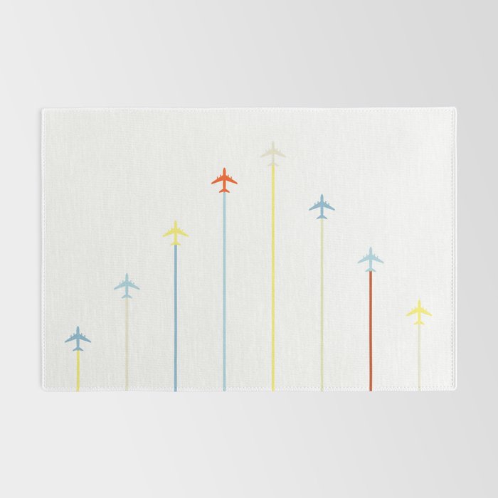 Retro Airplanes Rug Gallery Image 2